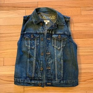 Madewell sleeveless denim vest